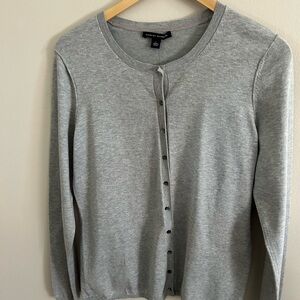 Banana Republic Gray Cardigan with Smooth Texture